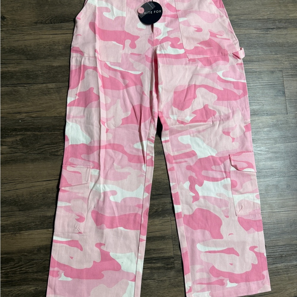 White Fox Boutique Pink Camo Cargo Pants